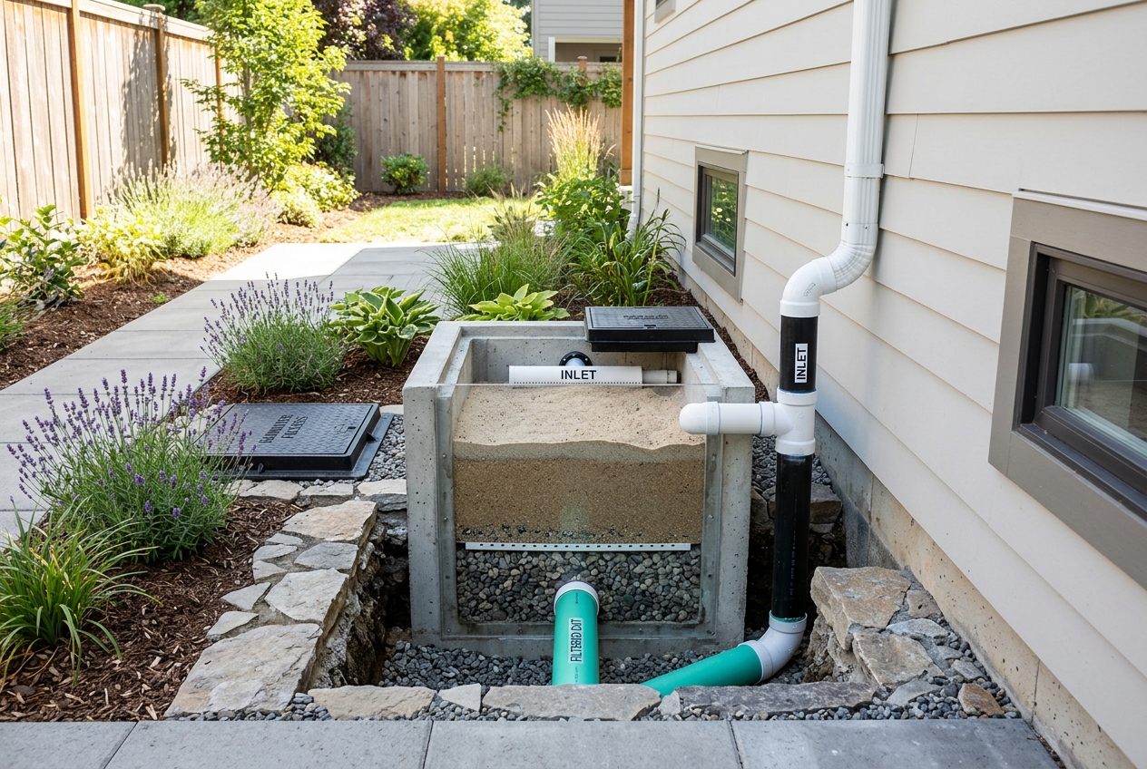 Modern rainwater harvesting filter tank system